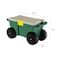 Nature Spring Garden Cart on Wheels, Storage Bin, Built-In Bench Seat, Interior Tool Tray, Rolls on Lawns and Dirt 854635RPQ - alternate 3